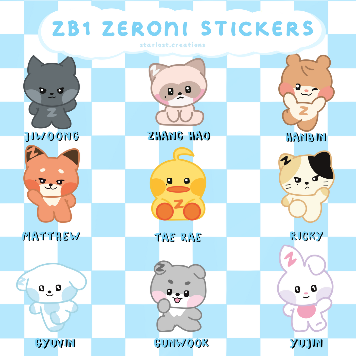 Zeroni stickers