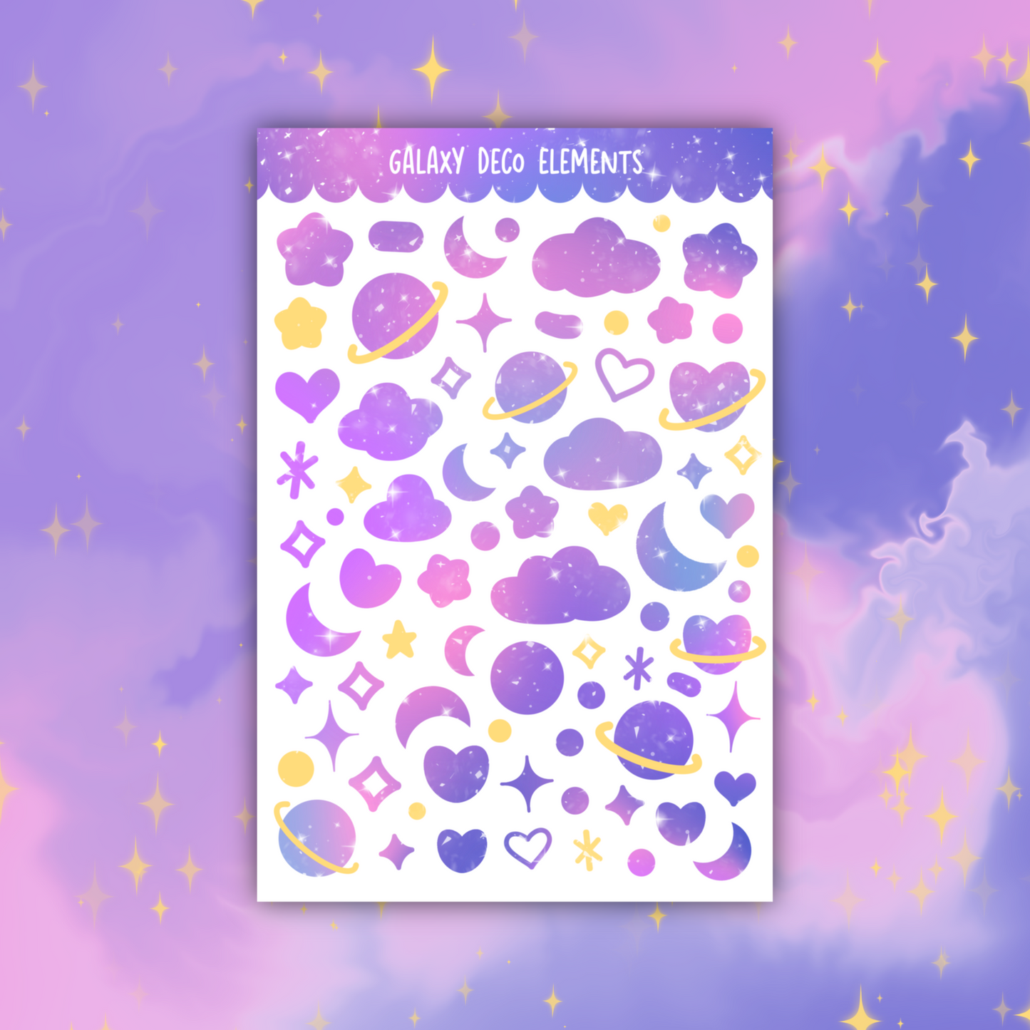 Galaxy Deco Sticker Sheets