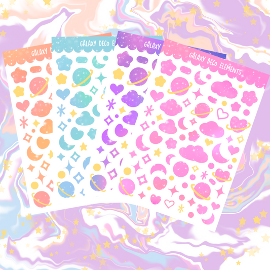 Galaxy Deco Sticker Sheets